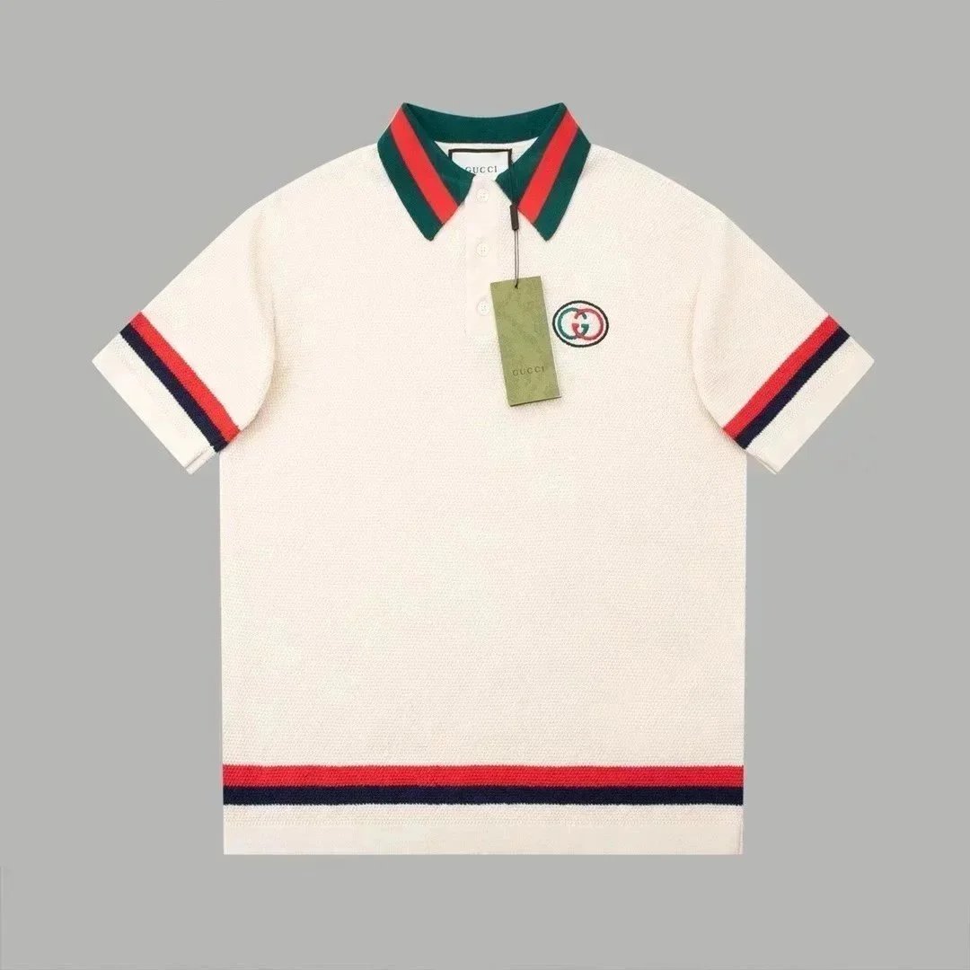 Gucci GG Logo Polo Black with Red Collar Polo - 11