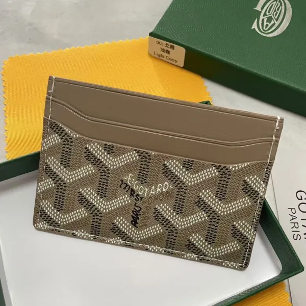 Goyard Saint Louis Card Holder Light Curry - 1