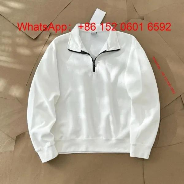 Nike Half-Zip Pullover White Sweatshirt - 1