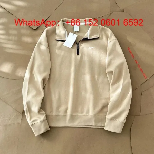 Nike Half-Zip Pullover Beige Sweater - 1