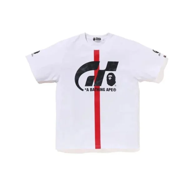 A Bathing Ape x Gran Turismo GT Logo White T-Shirt - 1