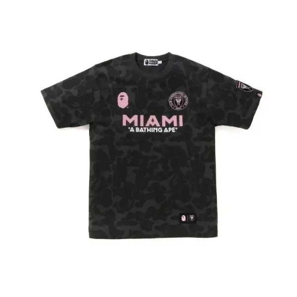 A Bathing Ape x Inter Miami CF Camo T-Shirt Black - 1