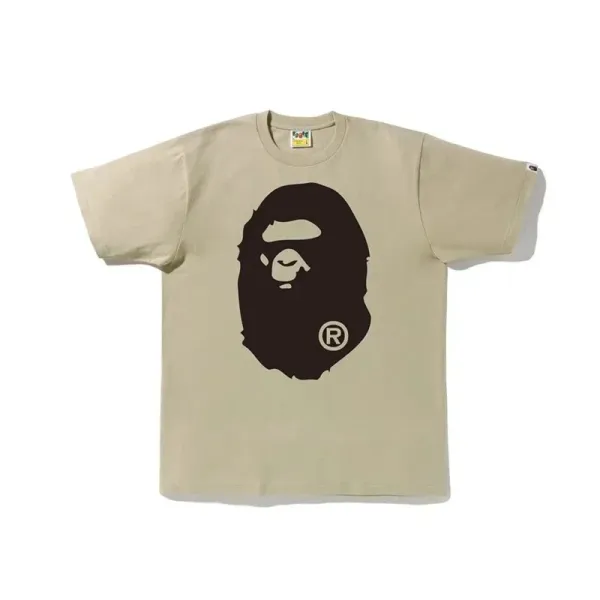 A Bathing Ape Big Ape Head Beige T-Shirt - 1