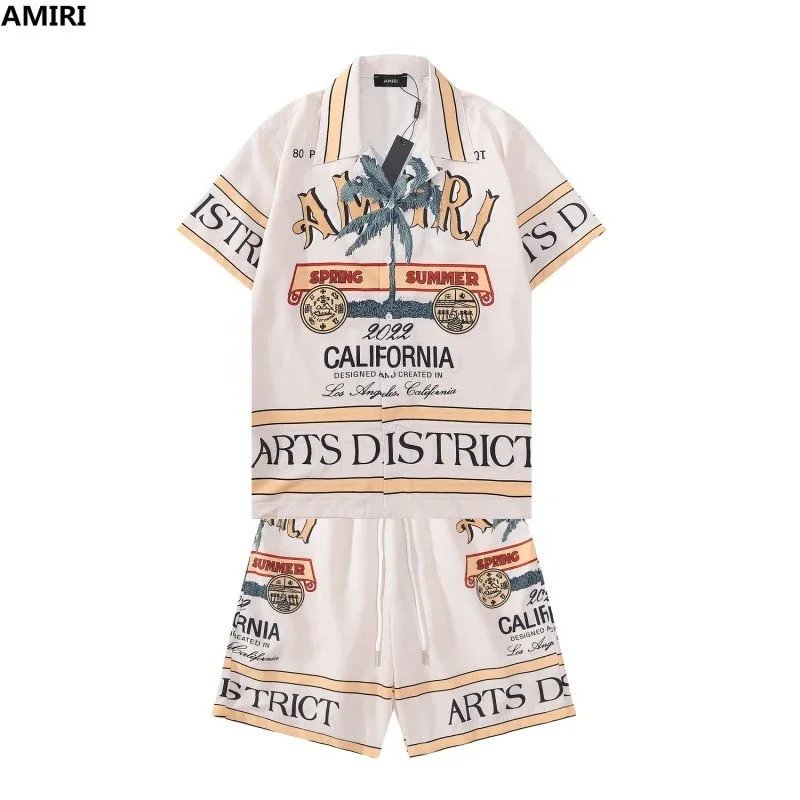 AMIRI Graphic Print Short Sleeve Shirt and Shorts Matching Set product photo 4