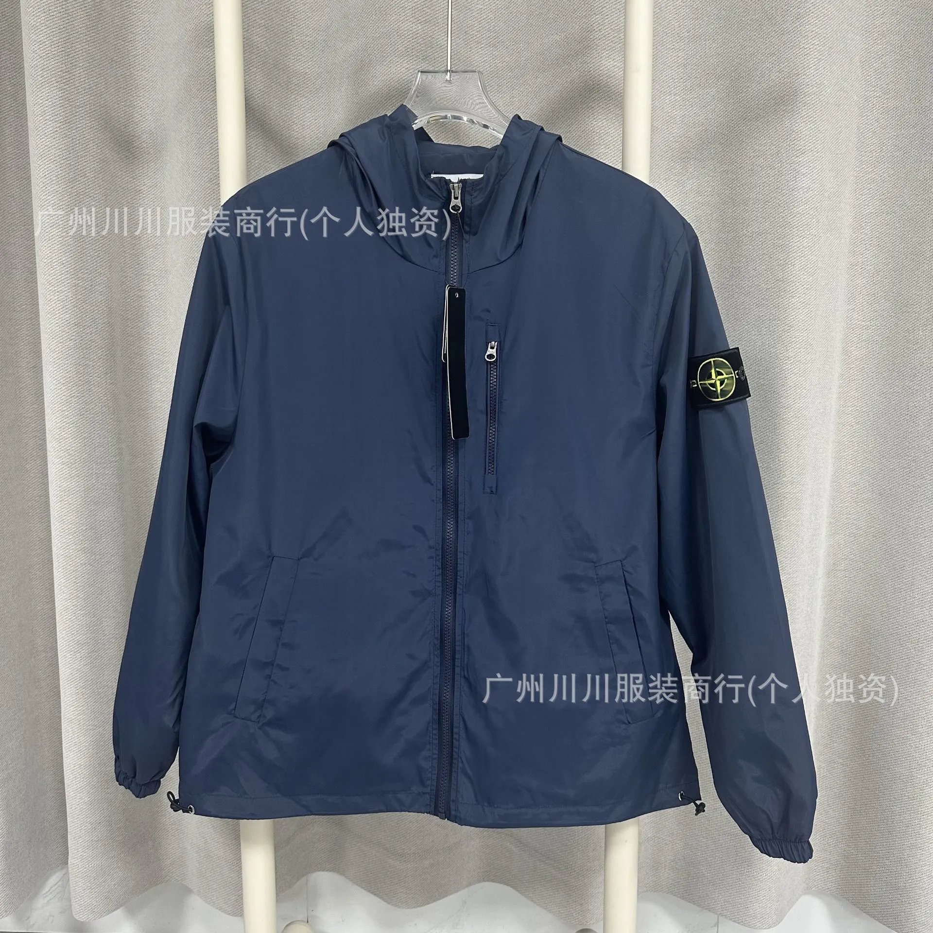 Island st correct version 1/1 outdoor hooded thin windbreaker outwear european size loose men’s and women’s ins jacket