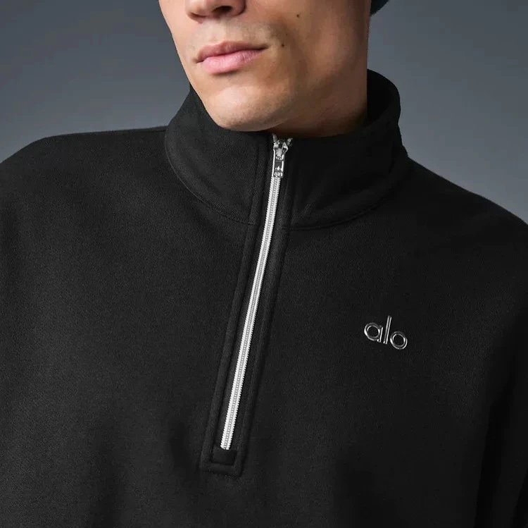 Cross border alo hoodie unisex autumn/winter yoga loose jacket stand up collar slimming jacket fitness sports top
