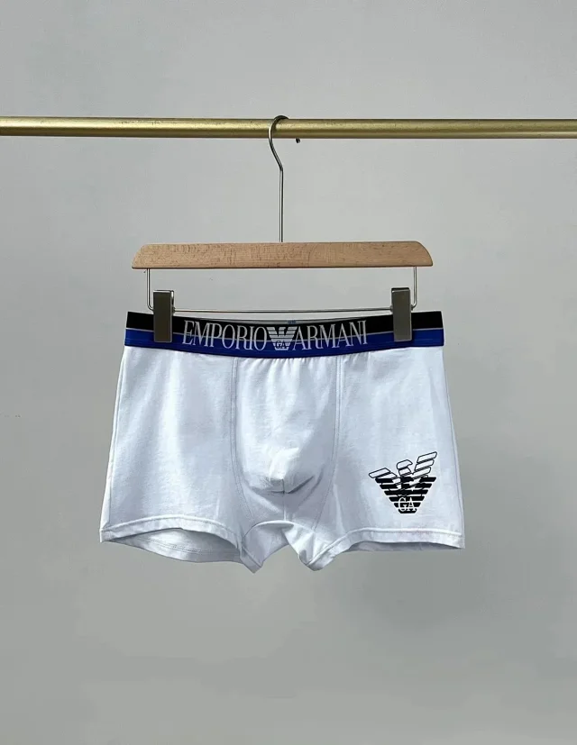 Emporio Armani Underwear Men's logo waistband boxer briefs, 3-piece set product detail image 6