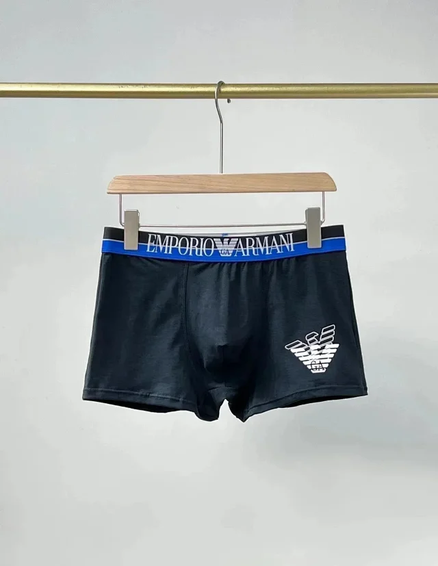Emporio Armani Underwear Men's logo waistband boxer briefs, 3-piece set product detail image 5