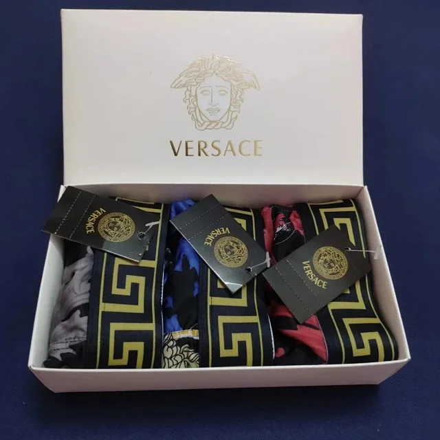 Versace Underwear Men's Baroque Medusa Print Boxer Briefs, 3-Pack product detail image 2