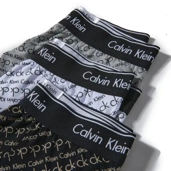 Calvin Klein All-Over Logo Print Gray Boxer Briefs Underwear - 7