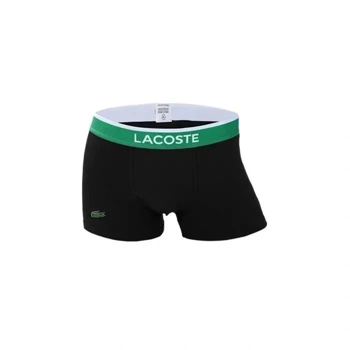 Lacoste Underwear Men's Boxer Briefs — A gift box containing three pieces [Black, Black, Black]