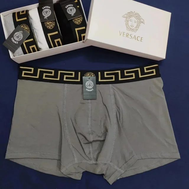 Versace Underwear Men's Greca-waistband boxer briefs, 3-pack product detail image 10