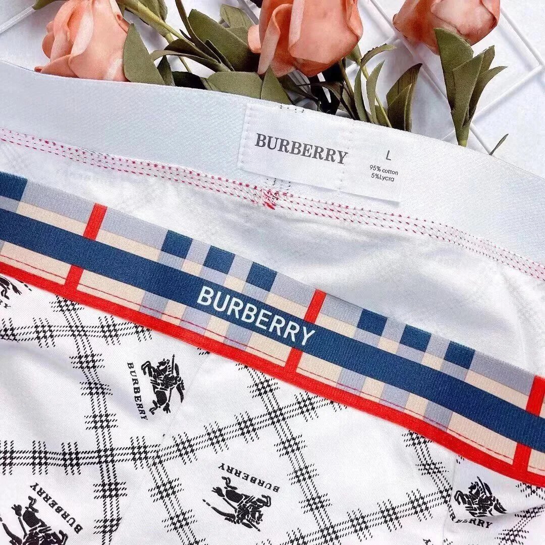 Burberry Underwear Plaid Logo Boxer Briefs, 3-Pack image 9