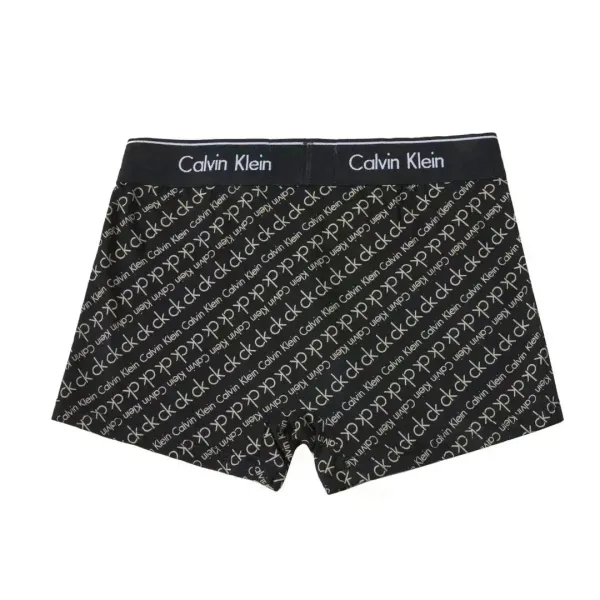 Calvin Klein All-Over Logo Print Gray Boxer Briefs Underwear - 4
