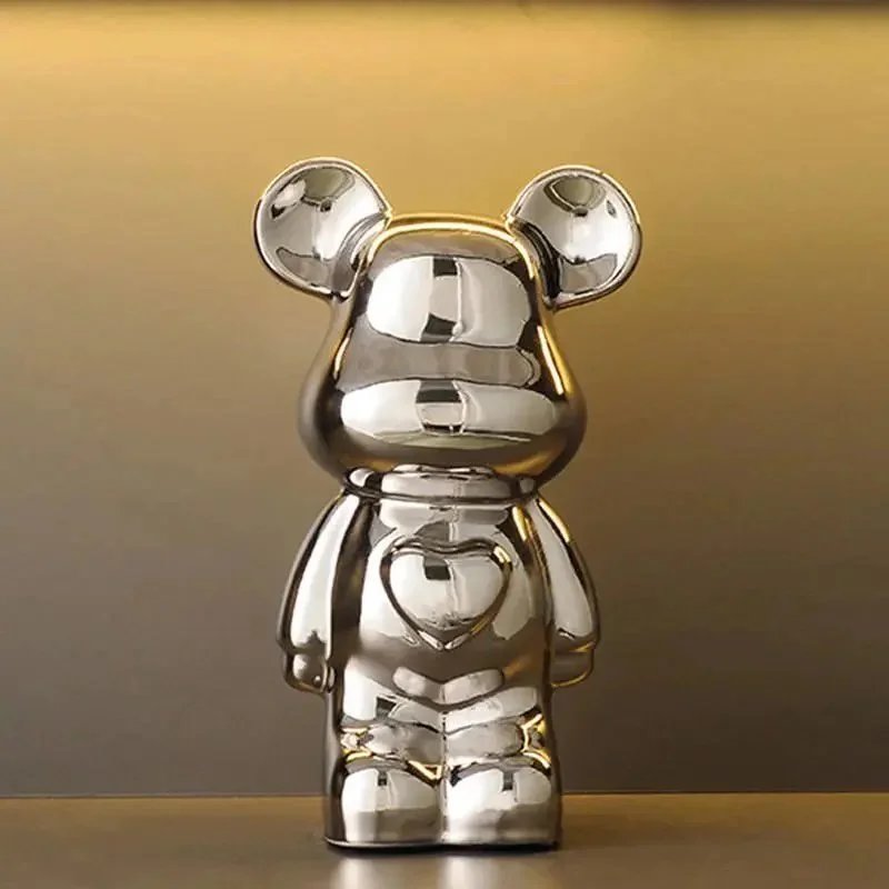 Medicom Toy Bearbrick Chrome Silver Collectible Figure Accessories