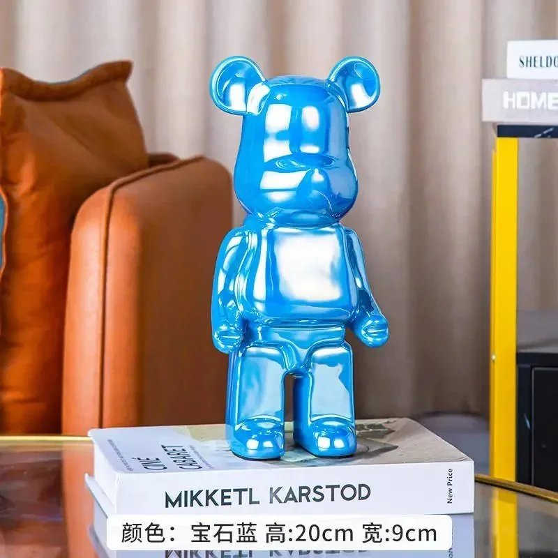 Medicom Toy Bearbrick 100% Glossy Sapphire Blue Collectible Figure Accessories