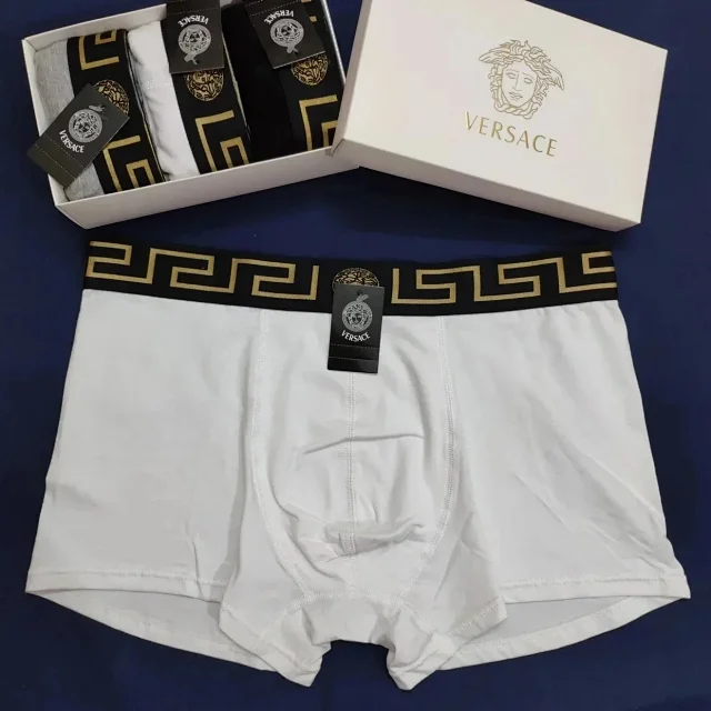 Versace Underwear Men's Greca-waistband boxer briefs, 3-pack product detail image 7
