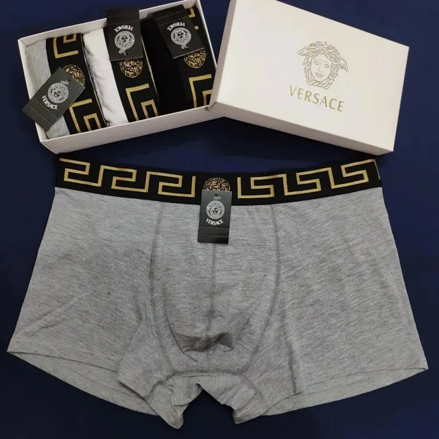 Versace Underwear Men's Greca-waistband boxer briefs, 3-pack product detail image 8