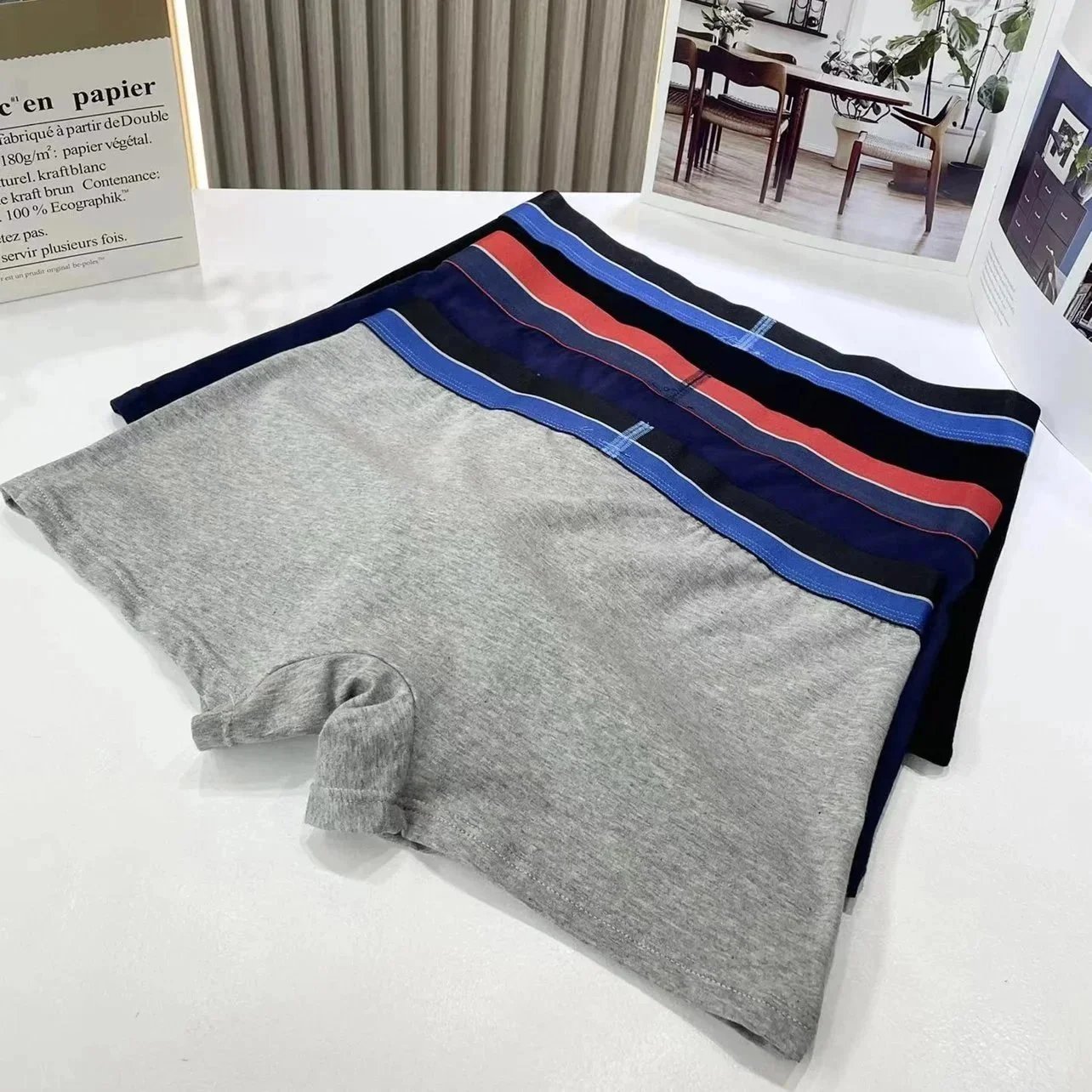 Emporio Armani Underwear Men's logo waistband boxer briefs, 3-piece set image 10