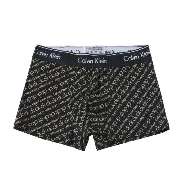 Calvin Klein All-Over Logo Print Gray Boxer Briefs Underwear - 3