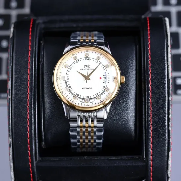 IWC Schaffhausen Portugieser Automatic White Dial Diamond-Set Mechanical Watch Watches - 18