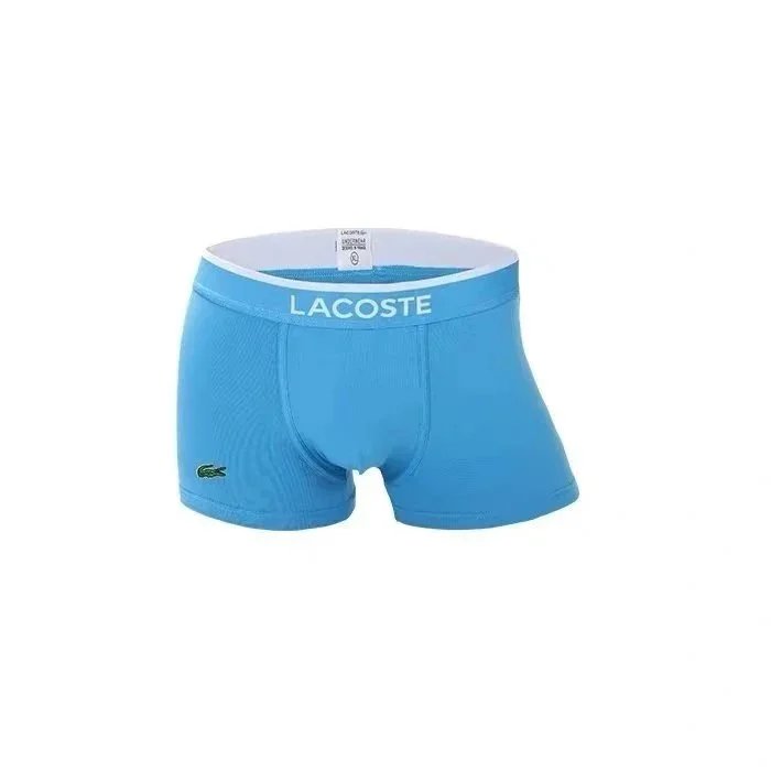 Lacoste Underwear Men's Boxer Briefs — A gift box containing three pieces [Blue, Blue, Blue]
