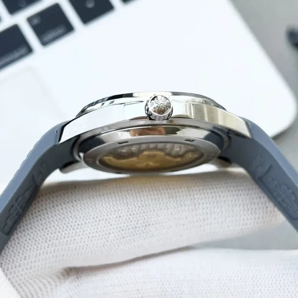 Patek Philippe Nautilus Skeleton Blue Rubber Strap Mechanical Watch Watches - 14