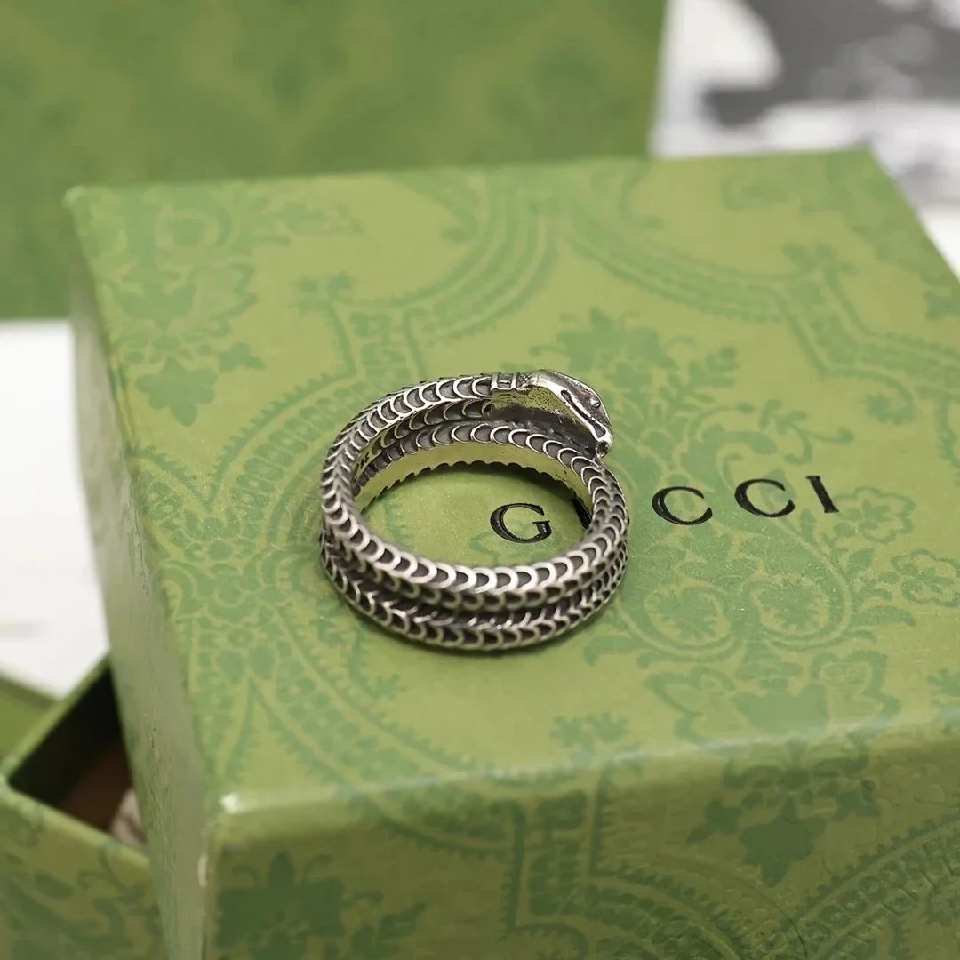 Gucci GG Marmont Wide Ring Silver Jewelry - 11