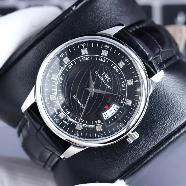 IWC Schaffhausen Portugieser Automatic White Dial Diamond-Set Mechanical Watch Watches - 7