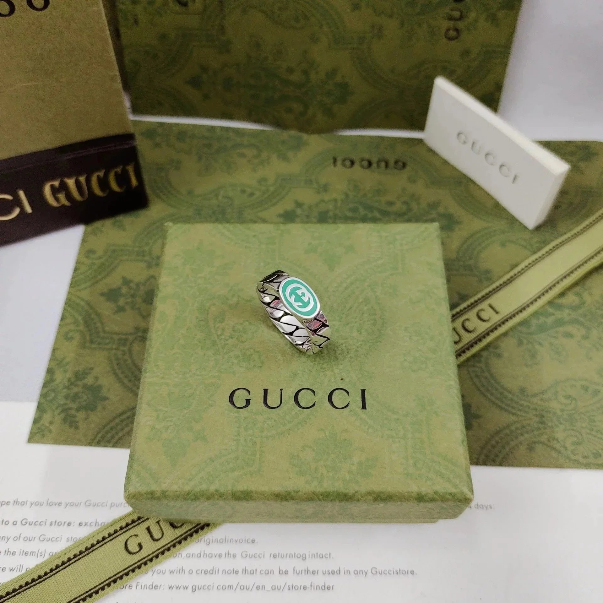 Gucci GG Marmont Wide Ring Silver Jewelry - 3