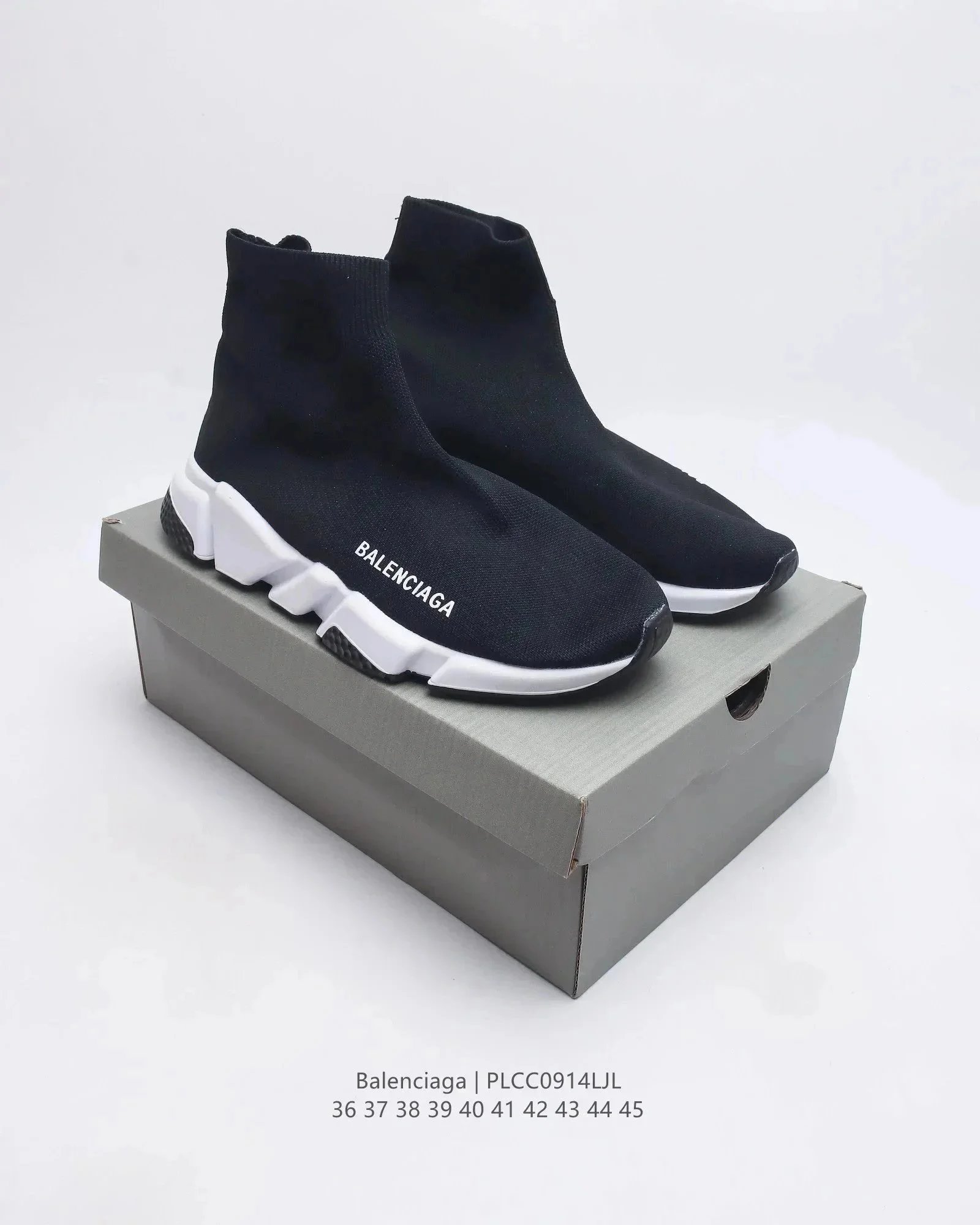 Balenciaga Speed Trainer Black High Top Sneakers