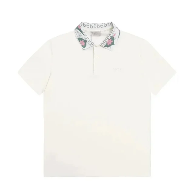 Dior Shirts Short-Sleeve Polo with Oblique Pattern and Zip-Placket Variants product detail image 8