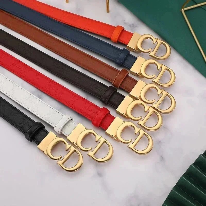 CD Leather Belt Multi Color Fashion Belt