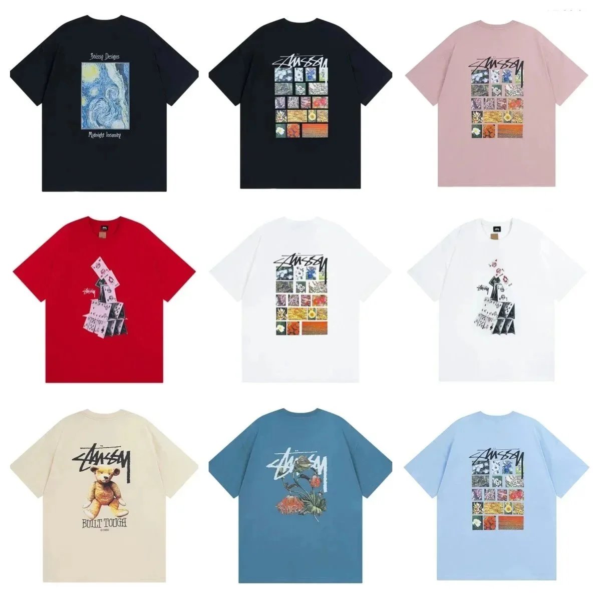 Stussy Graphic Print Black Casual T-Shirt