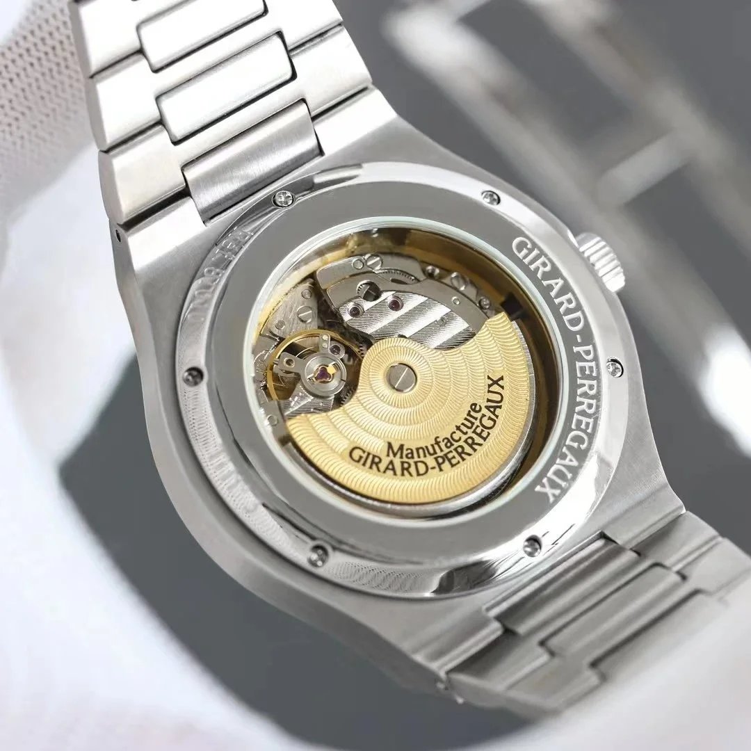 Design Girard-Perregaux Laureato Green Dial Stainless Steel Mechanical Watch Watches - 8