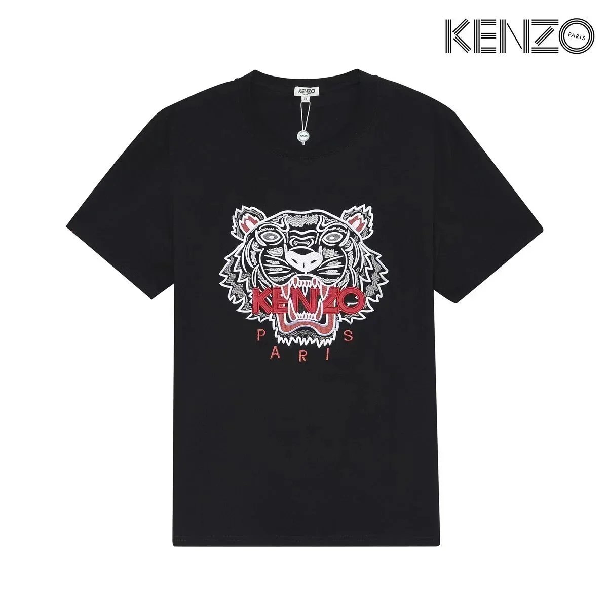 Kenzo Tiger Logo Black Casual T-Shirt