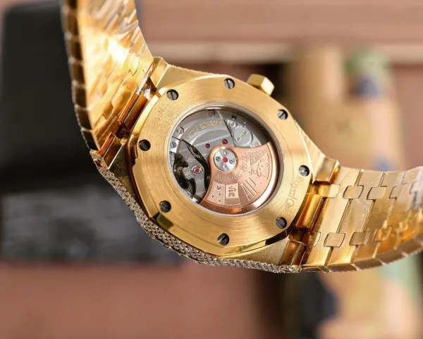 Audemars Piguet Royal Oak Offshore Chronograph Diamond-Encrusted Gold Watch Watches - 25