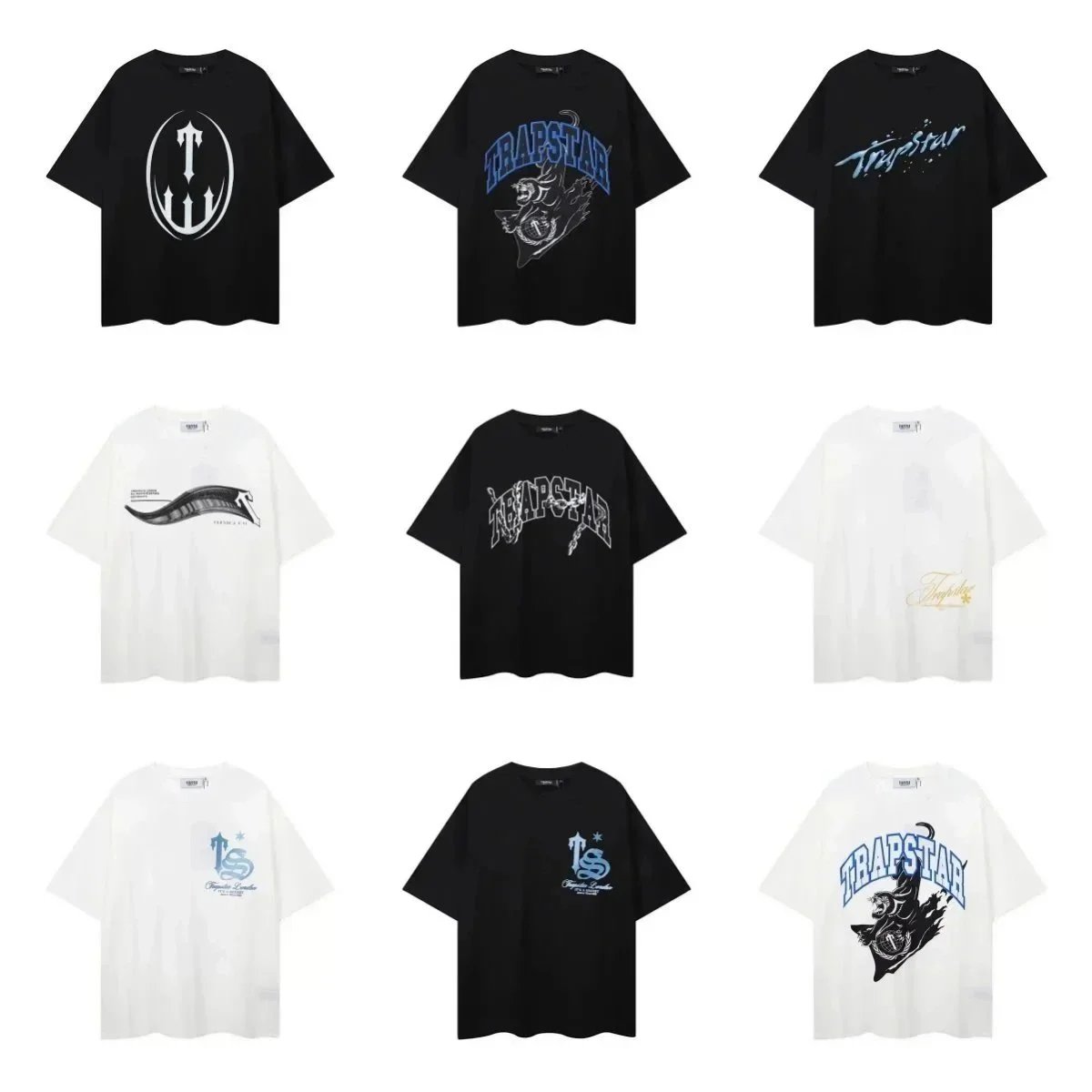 Trapstar Logo Black White Oversized T-Shirt