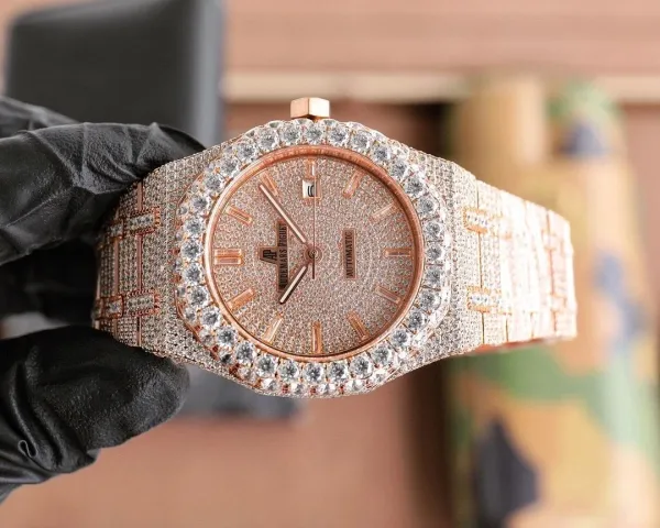 Audemars Piguet Royal Oak Offshore Chronograph Diamond-Encrusted Gold Watch Watches - 17