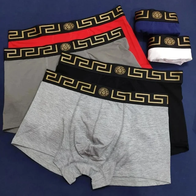 Versace Underwear Men's Greca-waistband boxer briefs, 3-pack product detail image 4