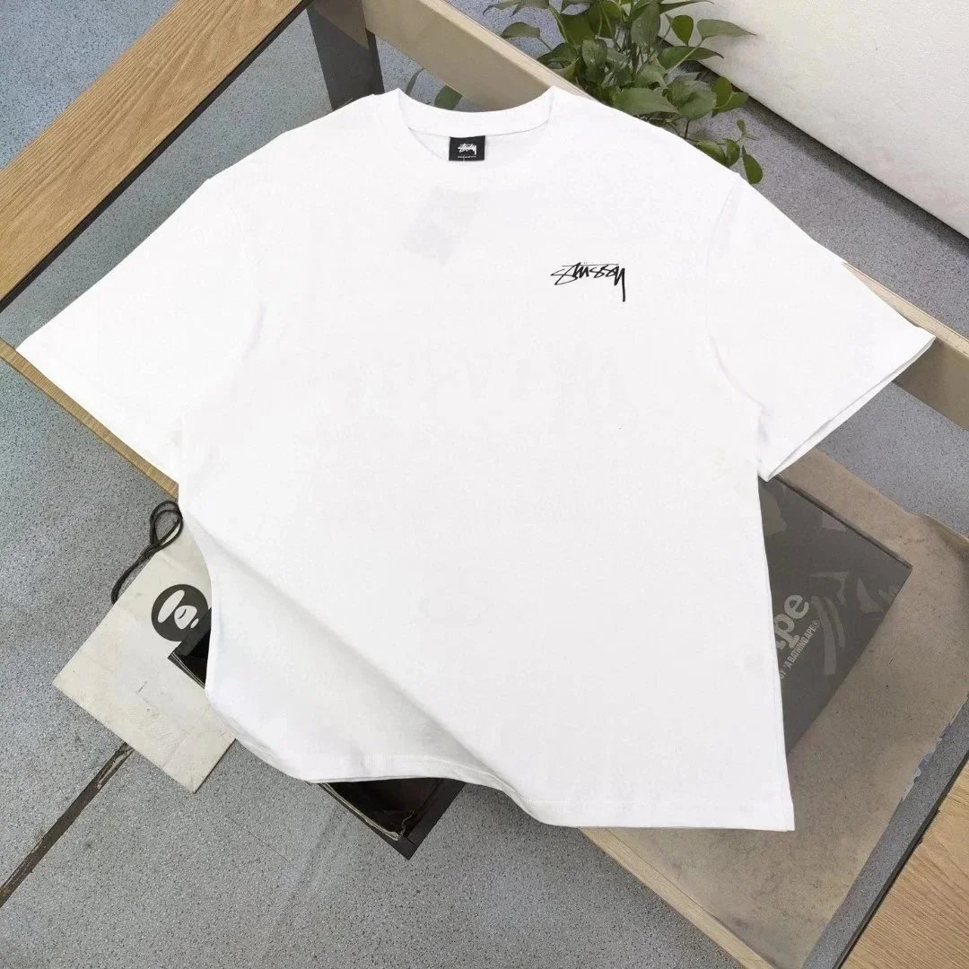 Stussy Basic White Crewneck T-Shirt