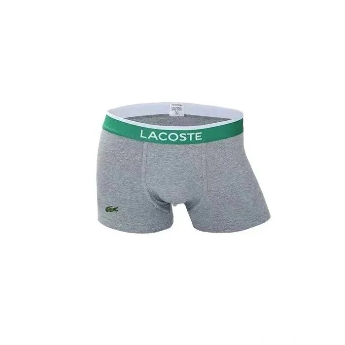 Lacoste Underwear Men's Boxer Briefs — A gift box set of three, in gray, gray, and gray.