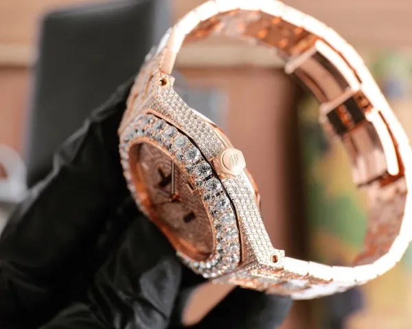 Audemars Piguet Royal Oak Offshore Chronograph Diamond-Encrusted Gold Watch Watches - 19