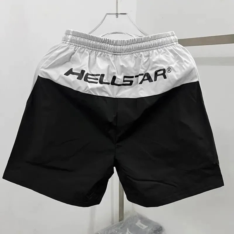 Hellstar Logo Side-Stripe Shorts Blue / White - 4