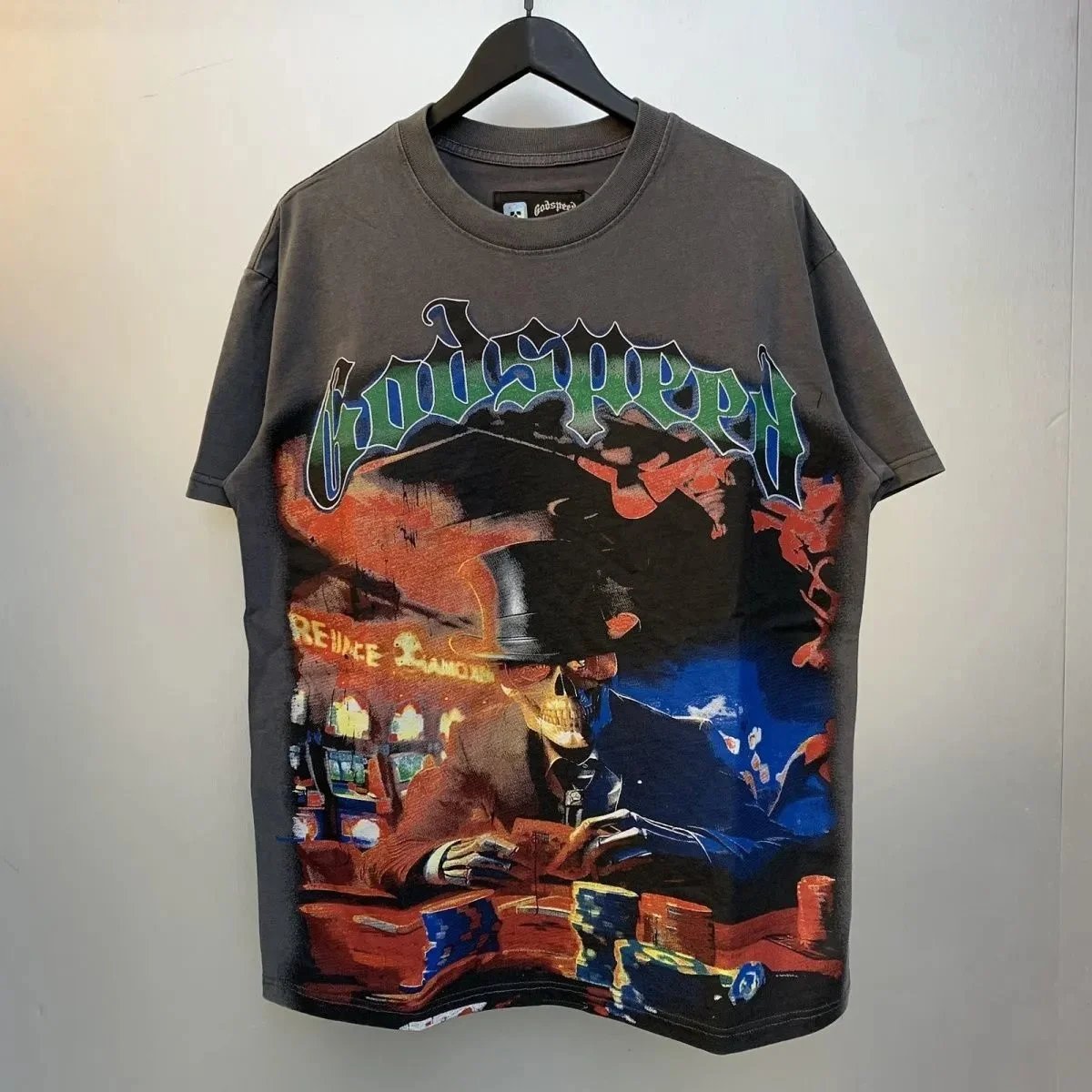 Godspeed Graphic Print Black Oversized T-Shirt - 20