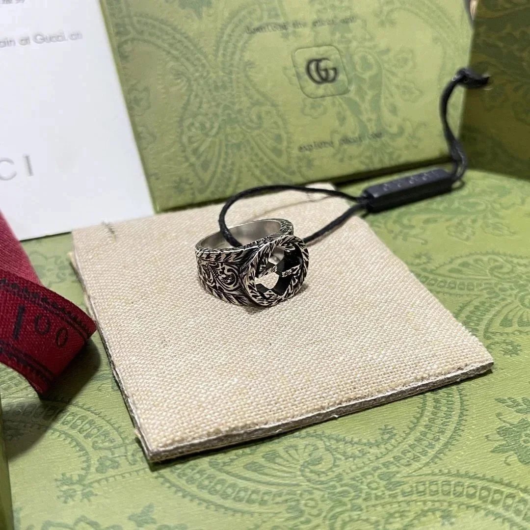 Gucci GG Marmont Wide Ring Silver Jewelry - 6