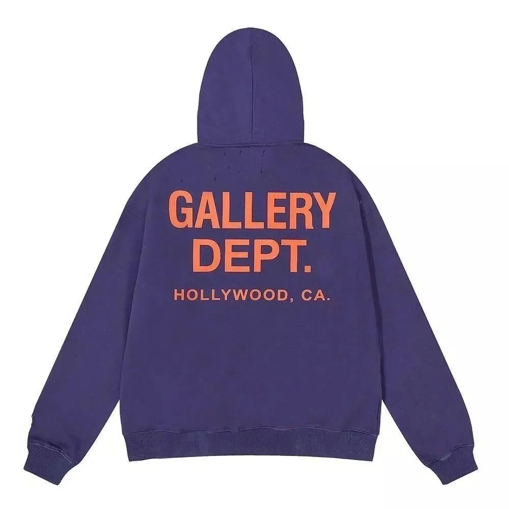 Gallery Dept. Hoodie Navy Blue Casual Sweatshirt