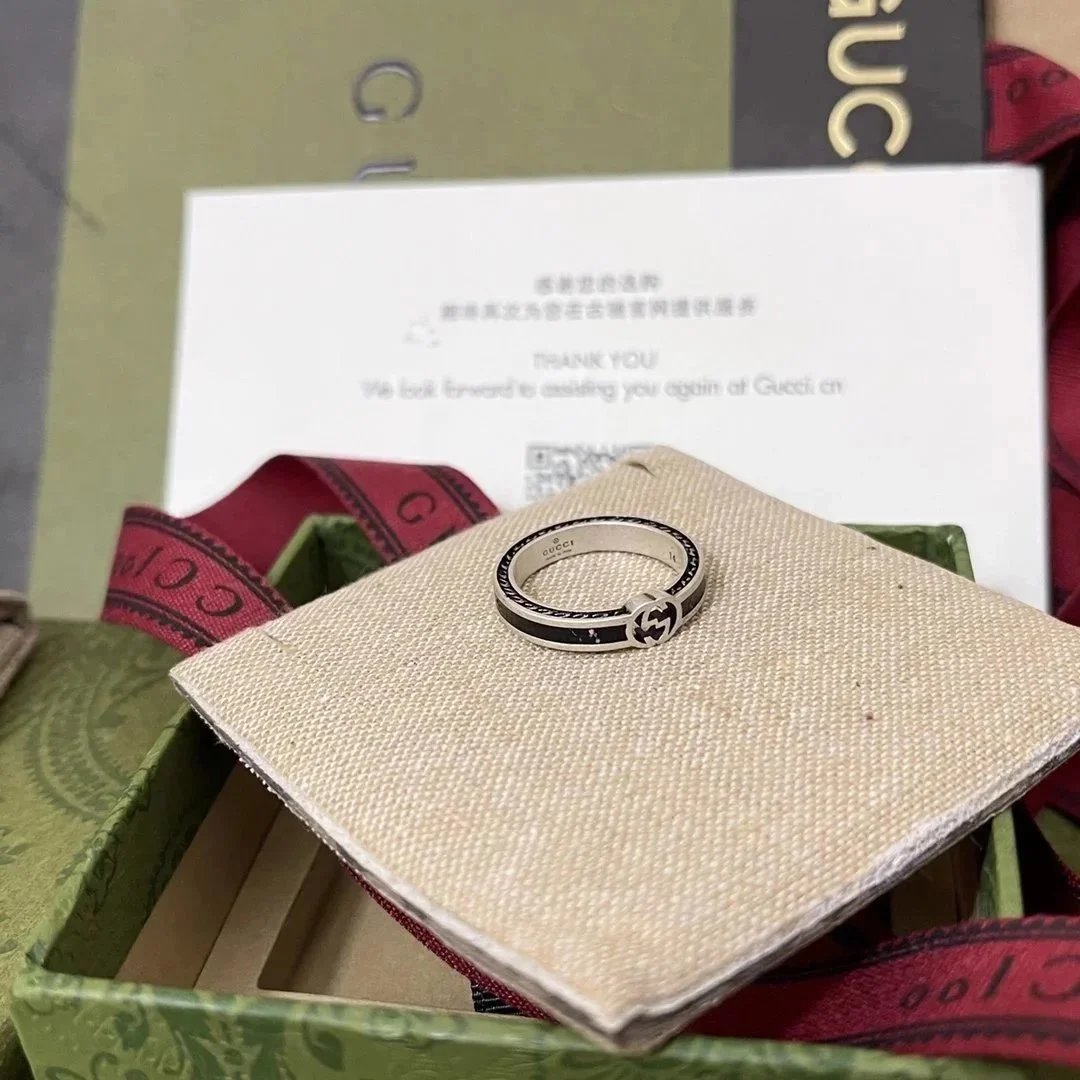 Gucci GG Marmont Wide Ring Silver Jewelry - 7