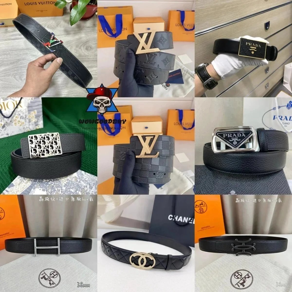 Luxury Brand Leather Black Fashion Belt