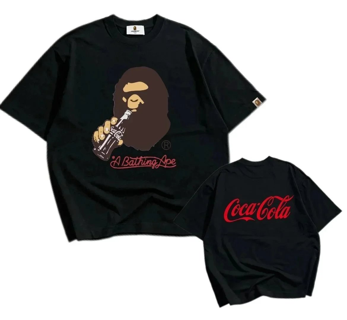 A Bathing Ape Coca Cola Black Casual T-Shirt